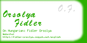 orsolya fidler business card